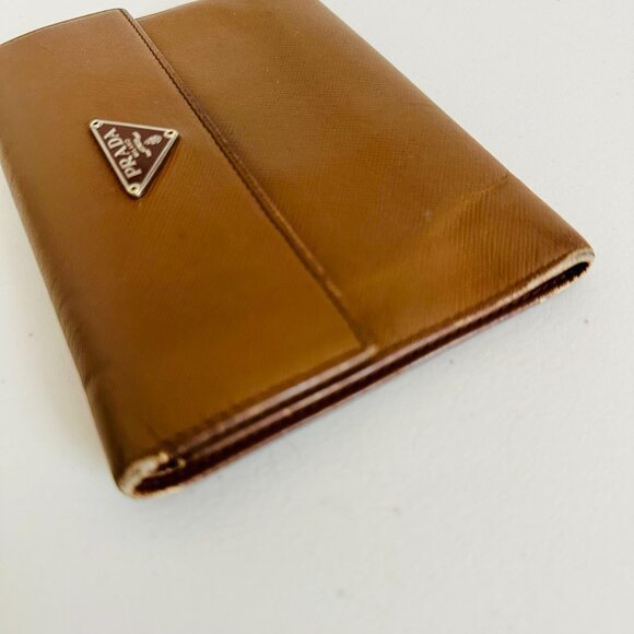 AUTHENTIC PRADA MILANO TOBACCO SAFFIANO LEATHER TRIFOLD WALLET MADE IN ITALY - Picture 16 of 16
